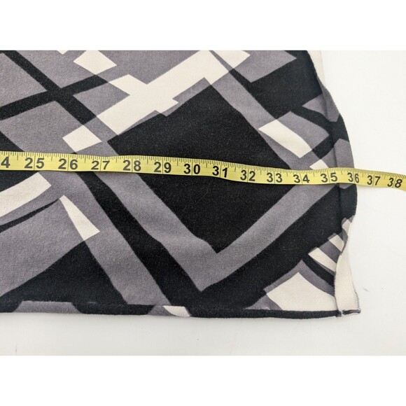 Lauren Ralph Lauren Geometric Black White Grey 3/4 Sleeve Fitted Sheath Dress XS - Picture 6 of 9